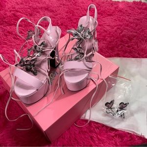 Brand NEW Dolls Kill Butterfly Heels